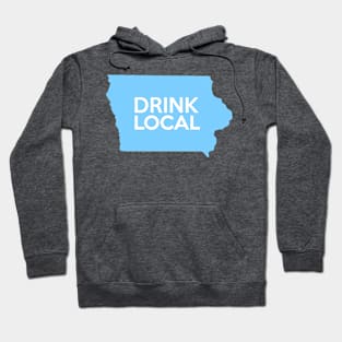 Iowa Drink Local IA Blue Hoodie